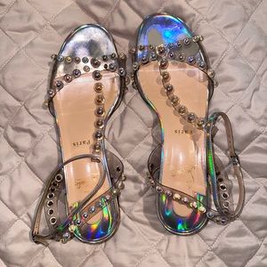 Christian Louboutin iridescent PVC sandals
